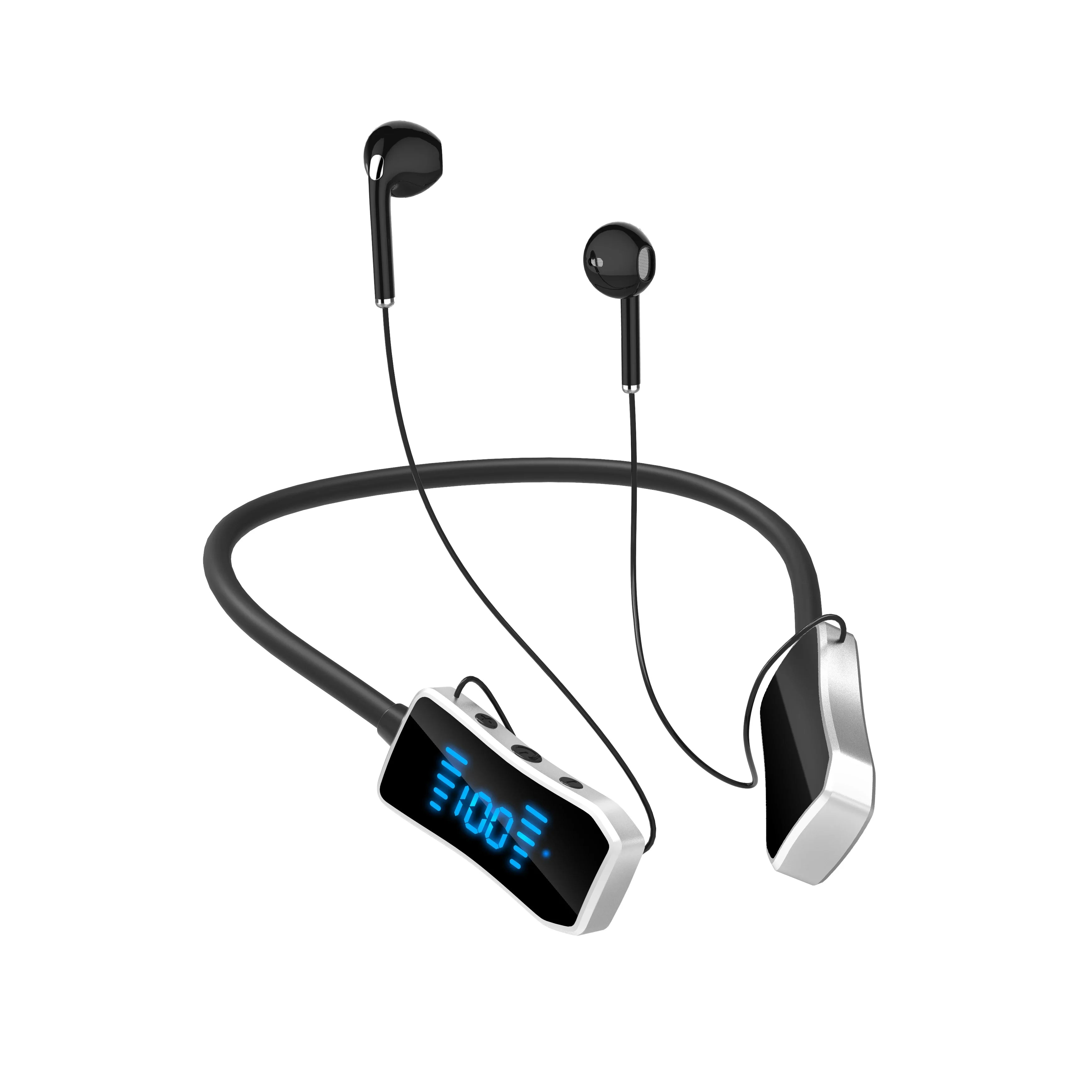 TWS Wireless Headphone Bluetooth Earphones Magnetic Neckband Sport Waterproof Blutooth Headset with Mic Noise Cancell Oasis Select black