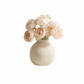 Minimalist Ceramic Vase & Artificial Rose Set | Home Decor