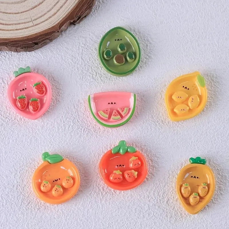 Small Cartoon Fruit Decor Plate Practical Refrigerator Magnet Adorable Accessory for Kitchen and Office Decoration Oasis Select