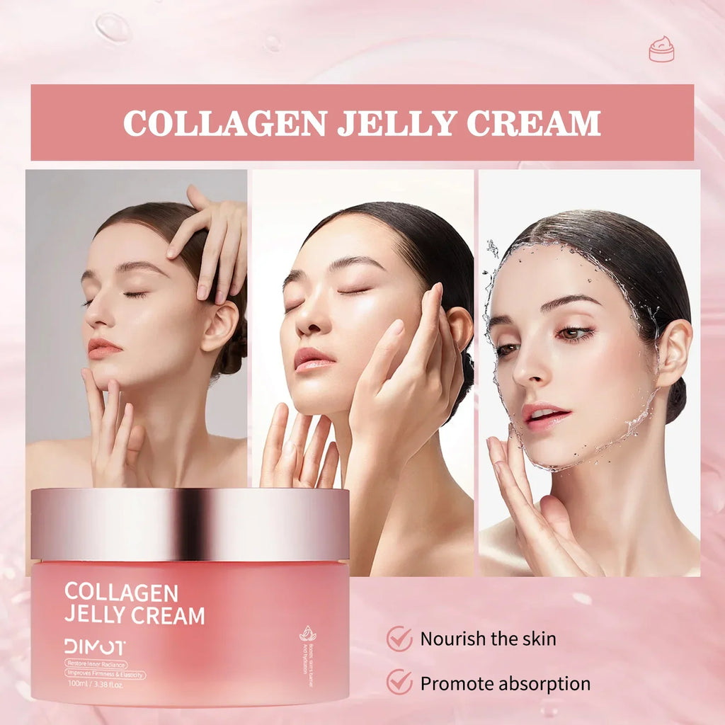 100ML Collagen Jelly Cream Niacinamide And Hydrolyzed Collagen Strengthen The Skin Barrier Glow and Moisturize Easy to Absorb Oasis Select