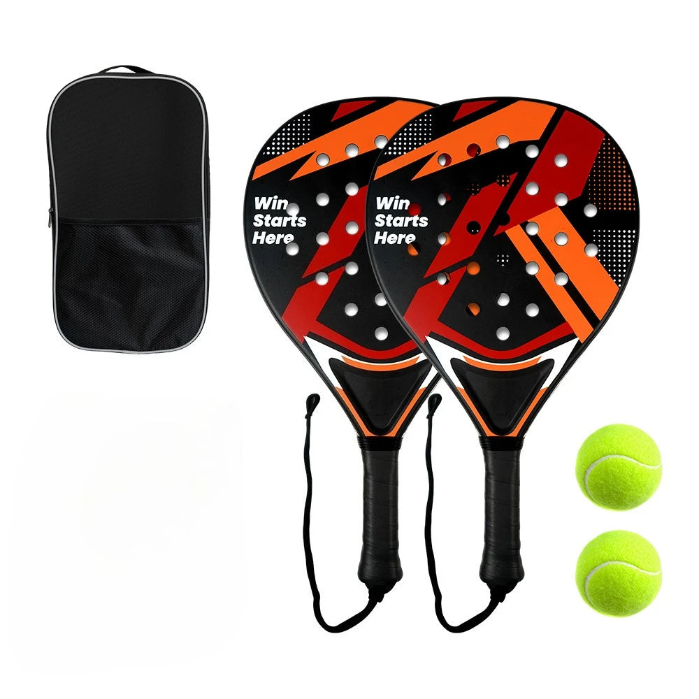 Padel Tennis Rackets beach tennis racket EVA Memory Flex Foam Core Lightweight Outdoor Sports Men and Women Racket Oasis Select Black red 2pack