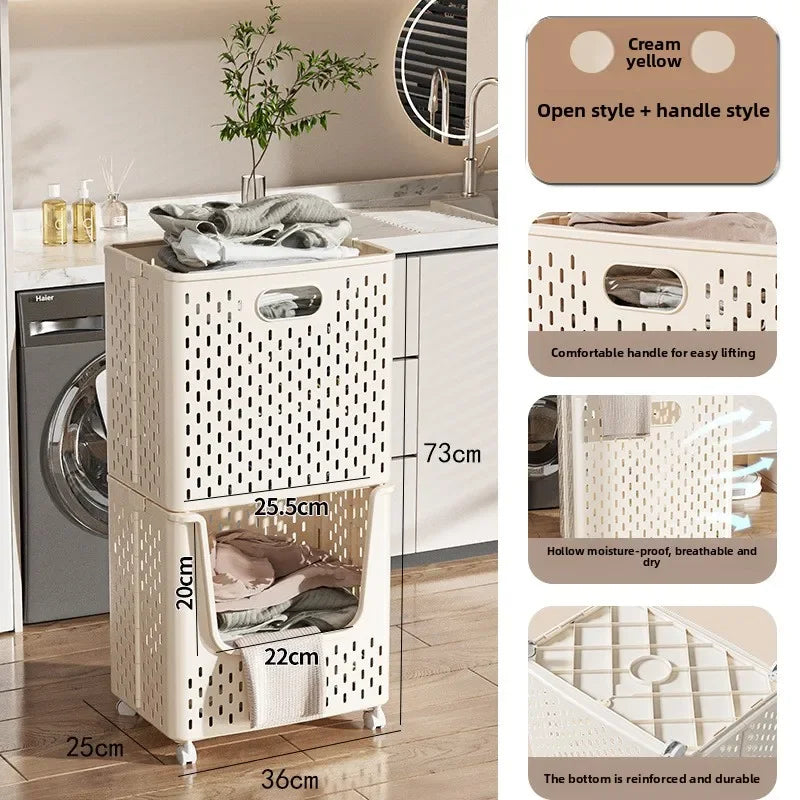 Foldable laundry basket Storage basket Laundry basket Bathroom removable portable large-capacity laundry basket Oasis Select