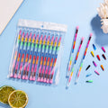 10Pcs Stackable Crayon Set 11 Colors Pencils Colorful Party Favors DIY Mini Rainbow Crayons Pens School Office Supplies Oasis Select 1 box 10 pieces