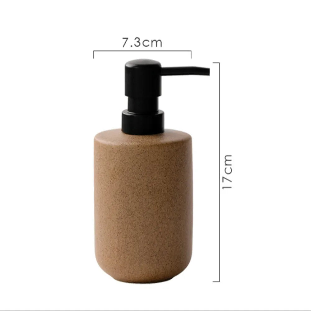 Minimalist Matte Ceramic Soap Dispenser Refillable Press Pump Bottle Bathroom Kitchen Lotion Shampoo Dispenser 350ML Gift Oasis Select