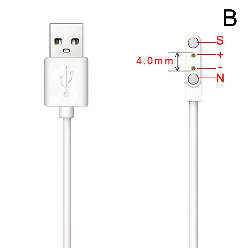 Universal 2-Pin Magnetic USB Charging Cable for Smart Watches