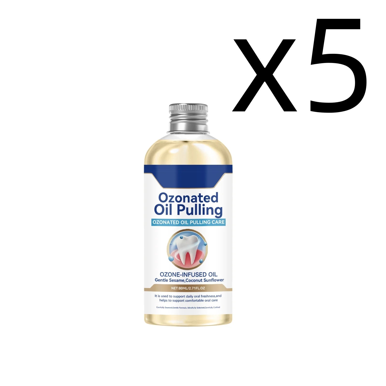 Mint Mouthwash Deep Oral Clean Instantly Fresh Breath Reduce Gum Trouble Remove Bad Smell Lasting Cool Taste Refresh Mouthwash Oasis Select 80ml X 5PCS One Unit adults