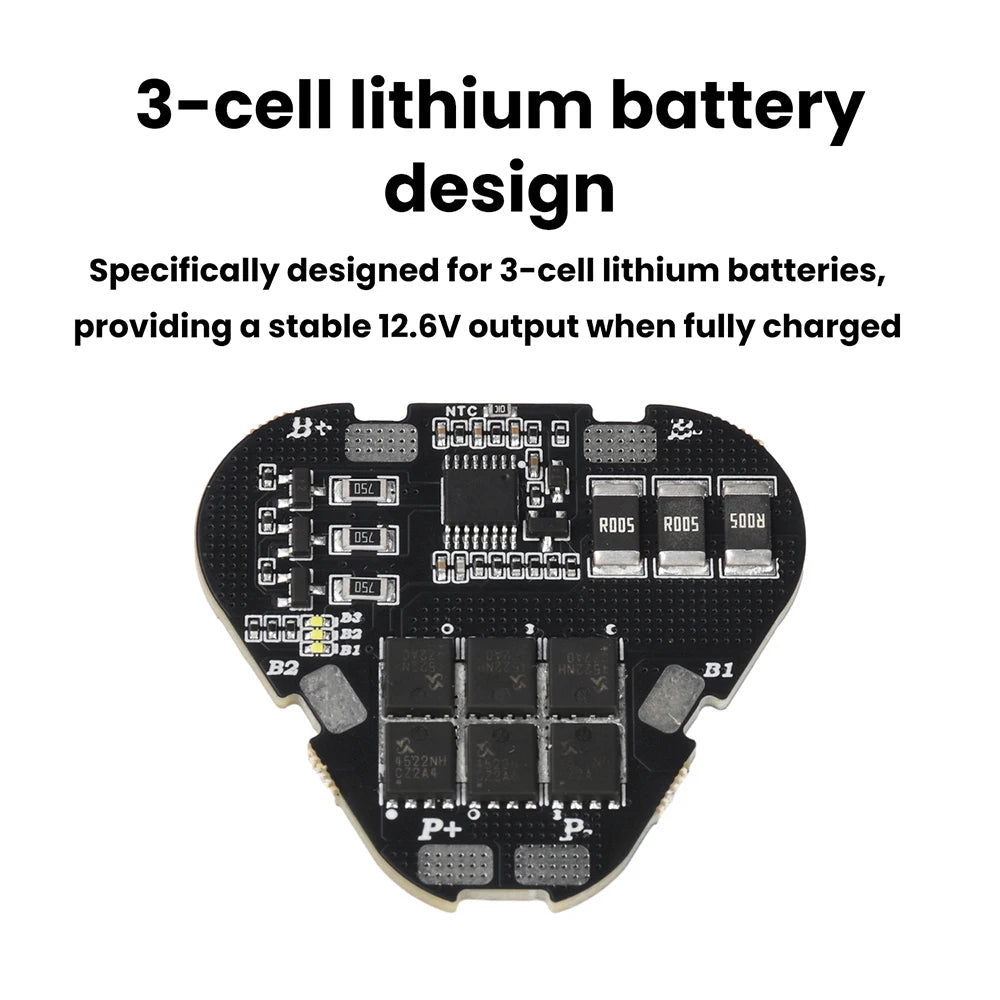 3S 12.6V Lithium Battery Protection Board 60A Balance Overcharge Over-Discharge Over-Current Short Circuit Over-Temp Protection Oasis Select