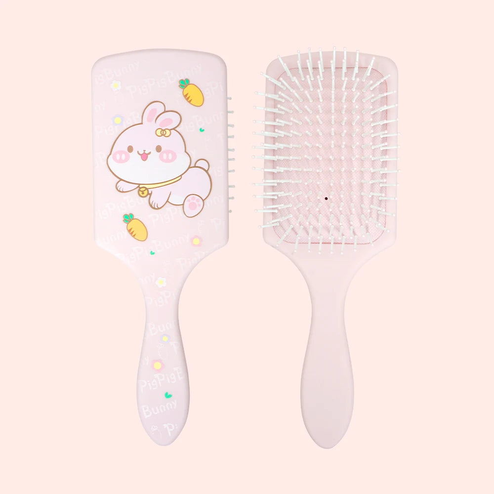 Cute Cartoon Air Cushion Comb – Anti-Static Scalp Massage Air Cushion Comb Oasis Select UV3887Pig-pink-02