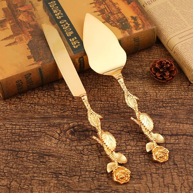 2Pcs Wedding Cake Knife and Shovel Pizza Bread Knife Wedding Supplies Cake Knife Triangle Bread Shovel Baking Tools Oasis Select Style 8