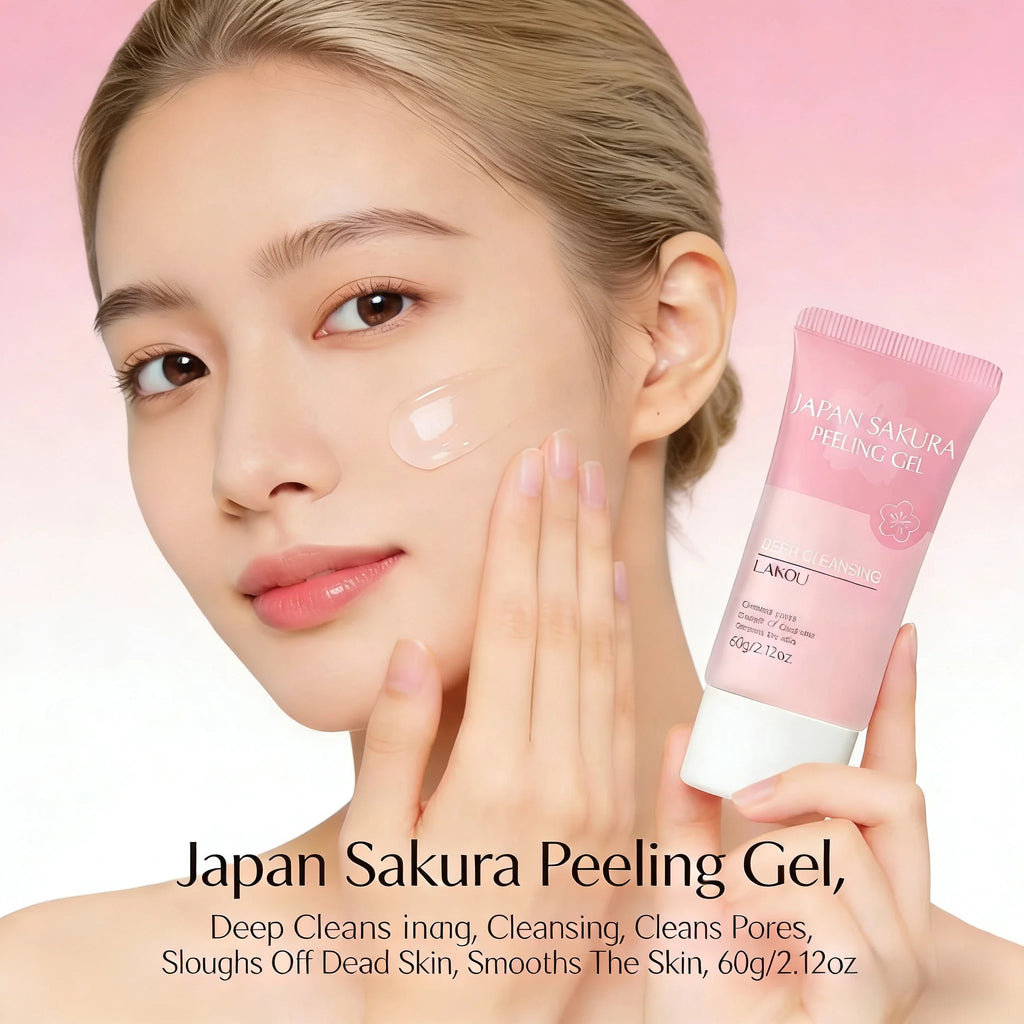 LAIKOU Sakura Peeling Gel Face & Body Exfoliating Moisturizing Brightening Remove Dead Skin 60g ﻿ Oasis Select Default Title