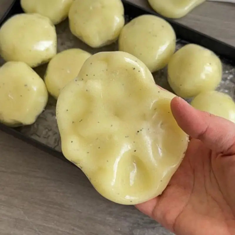1Pc Realistic Mashed Potato Squeeze Ball Textured Sensory Fidget Toy with Crinkly Sound Stress Relief Relax Gift Oasis Select