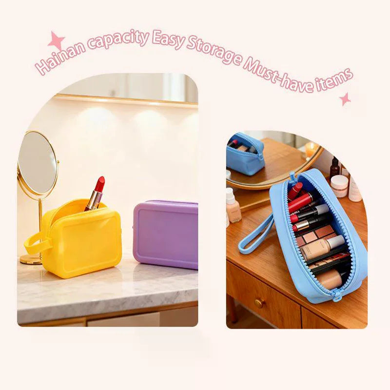 Silicone Travel Makeup Bag – Organizer, Coin Wallet & Key Pouch Silicone Organizer Bag Oasis Select
