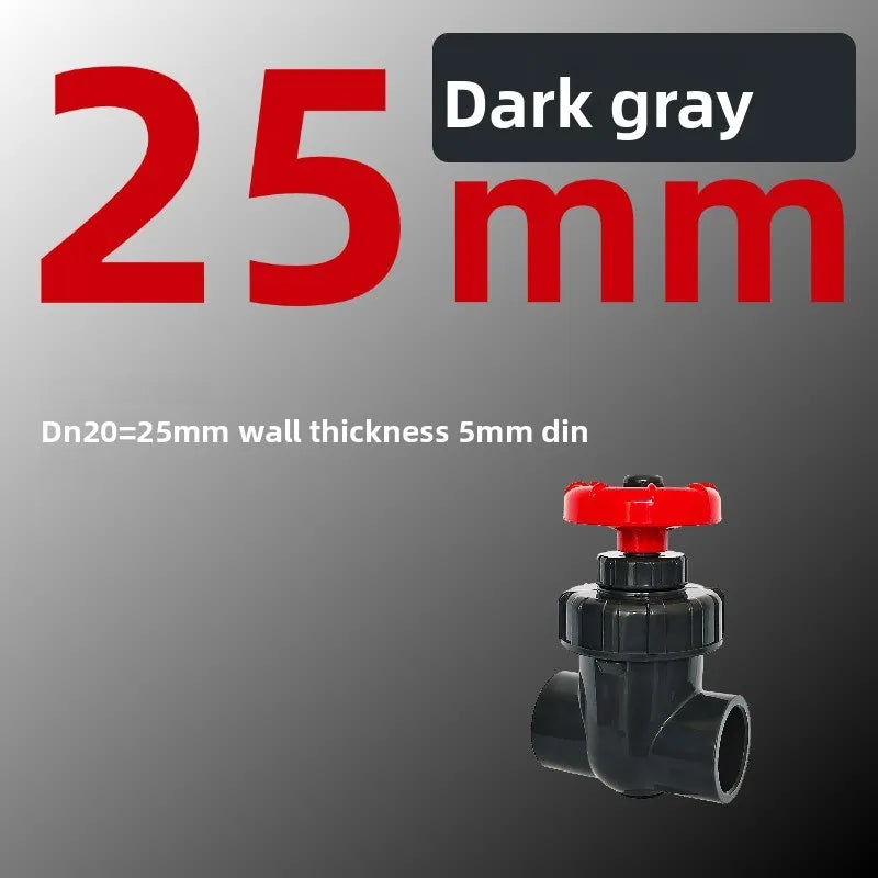 20/25/32/40/50/63mm Hi-quality UPVC Gate Valve Garden Irrigation Aquarium Accessories Precision Flow Control PVC Sluice Valve Oasis Select 25mm