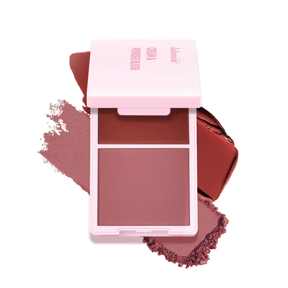 Blush Juvia's Cream Powder Matte Blush Makeup Rose Pan Long-lasting Wearing High Pigment Natural Matte Blush Duo Cosmtics Oasis Select 3