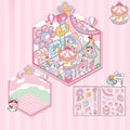 3D Cartoon Cabin DIY Scene Stacking Stickers – Reusable Set