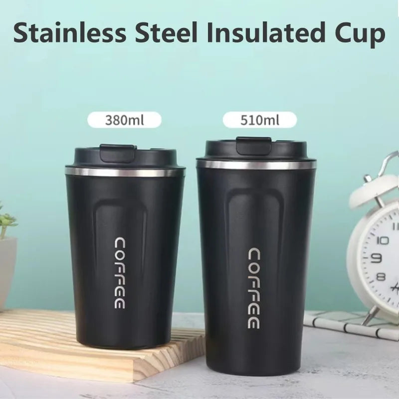 Vacuum Insulated Coffee Insulated - Double-Wall Stainless Steel Leakproof Insulated Flask, 304 Grade Reusable Travel Mug Oasis Select
