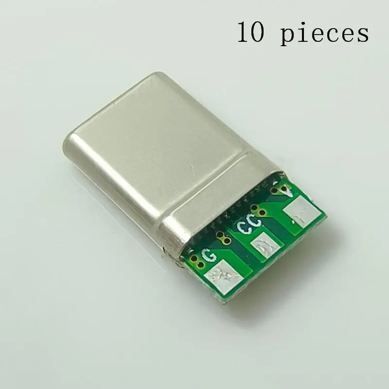 3 Pin Male Type C Laptop Connector 2 10 Sets with 3 Solder Joints CC Pin CTOC5 for Replacement Purposes in Schools Oasis Select A1 10 sets