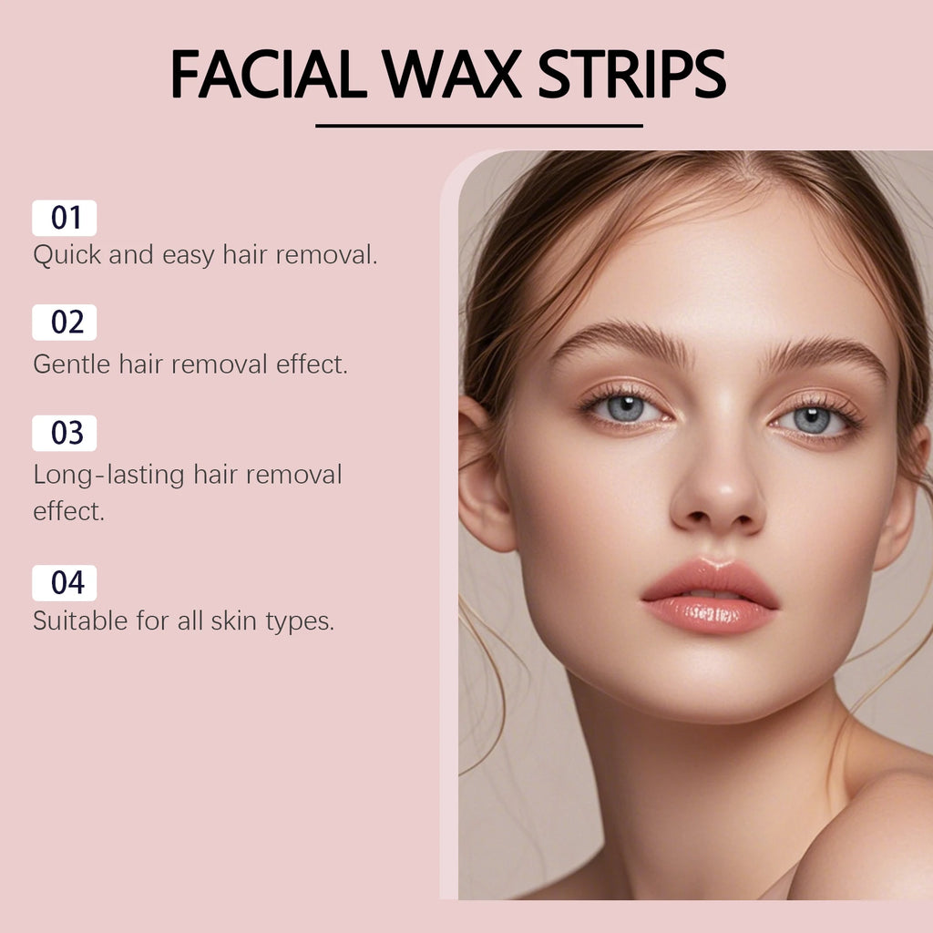 Hoygi Facial Hair Removal Wax Strips – Peel-Off & Portable