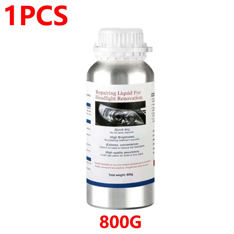 Car Headlight Polishing Liquid Polymer Car Headlamp Renovation Restoration Cleaning Agent 800ML/200ML Auto Repair Accessories Oasis Select 800G Repair Fluidx1
