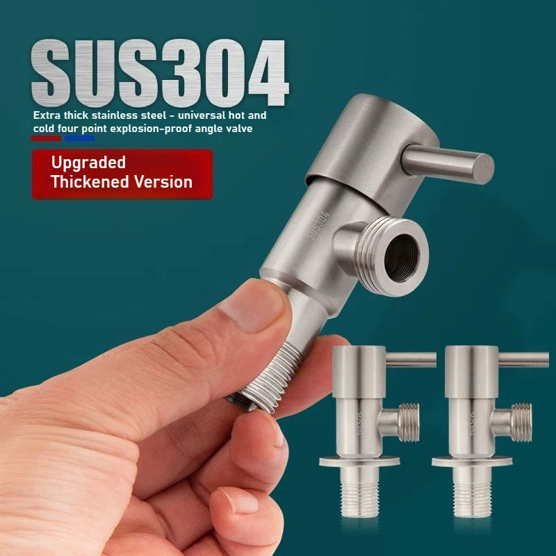 Stainless Steel SUS304 Brushed Triangle Water Heater Toilet Bowl Dish Hot and Cold G1/2 'angle Valve Thread Oasis Select