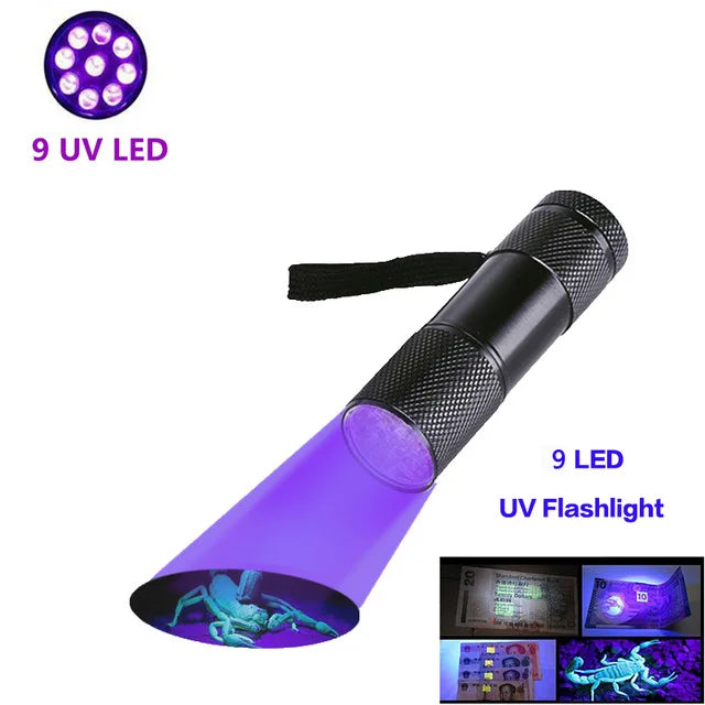 POCKETMAN 395nm UV Flashlight – 21/51/100 LED Black Light Torch