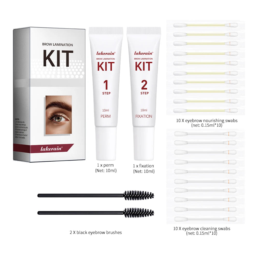 Brow Lamination Kit Semi-Permanent Full Thick Lamination Brows Lifting Perming Eyebrows Makeup Tools Salon & Home Easy Use Oasis Select