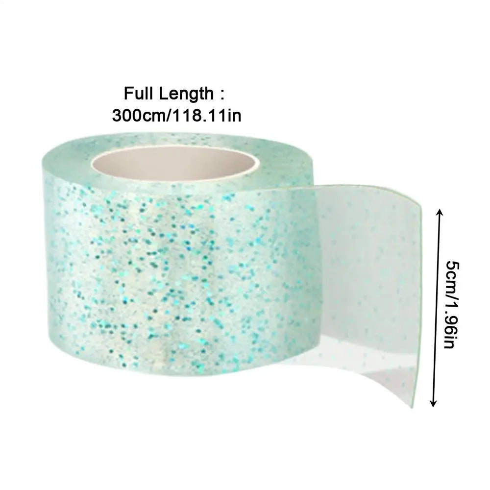 Adhesive Blowable Bubble Tapes Diy Craft Making Pinch Bubbles Colorful Glitter Double-Sided High Sticky Nano Bubble Tape Oasis Select Green