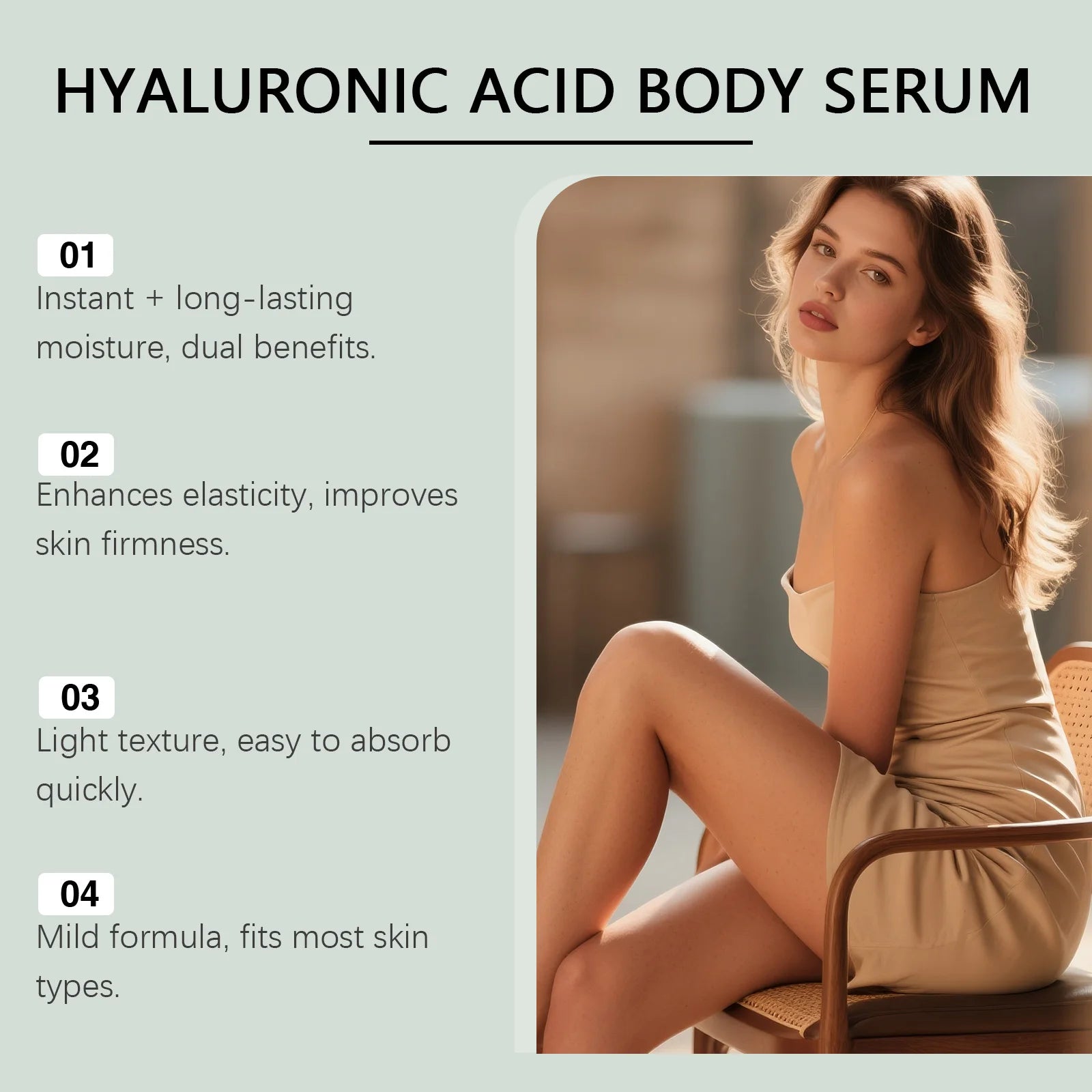 Eelhoe Hyaluronic Acid Body Serum – Firming & Moisturizing 386ml Body Serum Oasis Select