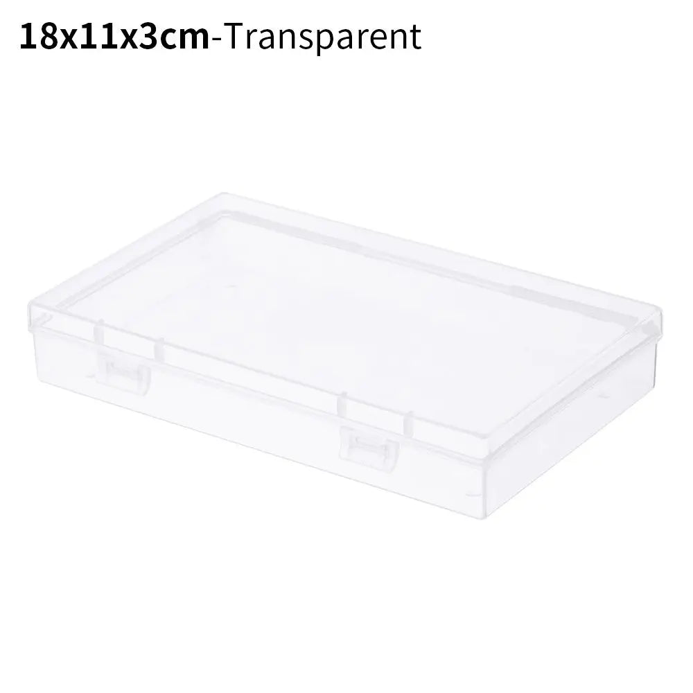 8Styles Plastic Storage Box Small Square Clear Black Jewelry Diamond