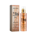Shimmer Body Oil Long Lasting Shine Skin Hydration Non Sticky Waterproof Brighten Body Sparkle Highlighter Oil Makeup for Party Oasis Select Golden Brown