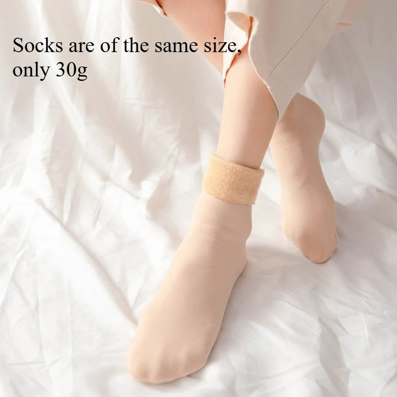 Thermal Stockings Woman Fleece Tights Sexy Winter Warm Pantyhose Translucent Slim Thicken Tights Elastic Velvet Pantyhose Thin Oasis Select skin Socks 320g thick fleece