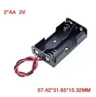 1/2/3/4 Slots Ports 1.5V AA Power Battery Storage Case Holder Storage Box DIY Leads Black Used for Repair Tools Oasis Select 2 Section