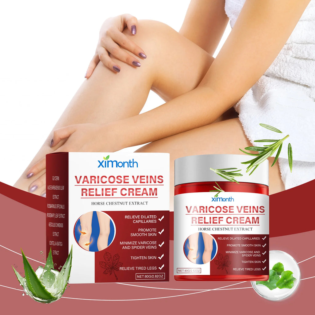 Ximonth Vein Repair Cream Leg Massage Relieve Leg Swelling Eliminate Vasculiti Phlebiti Improve Blood Circulation Sooth Cream Oasis Select