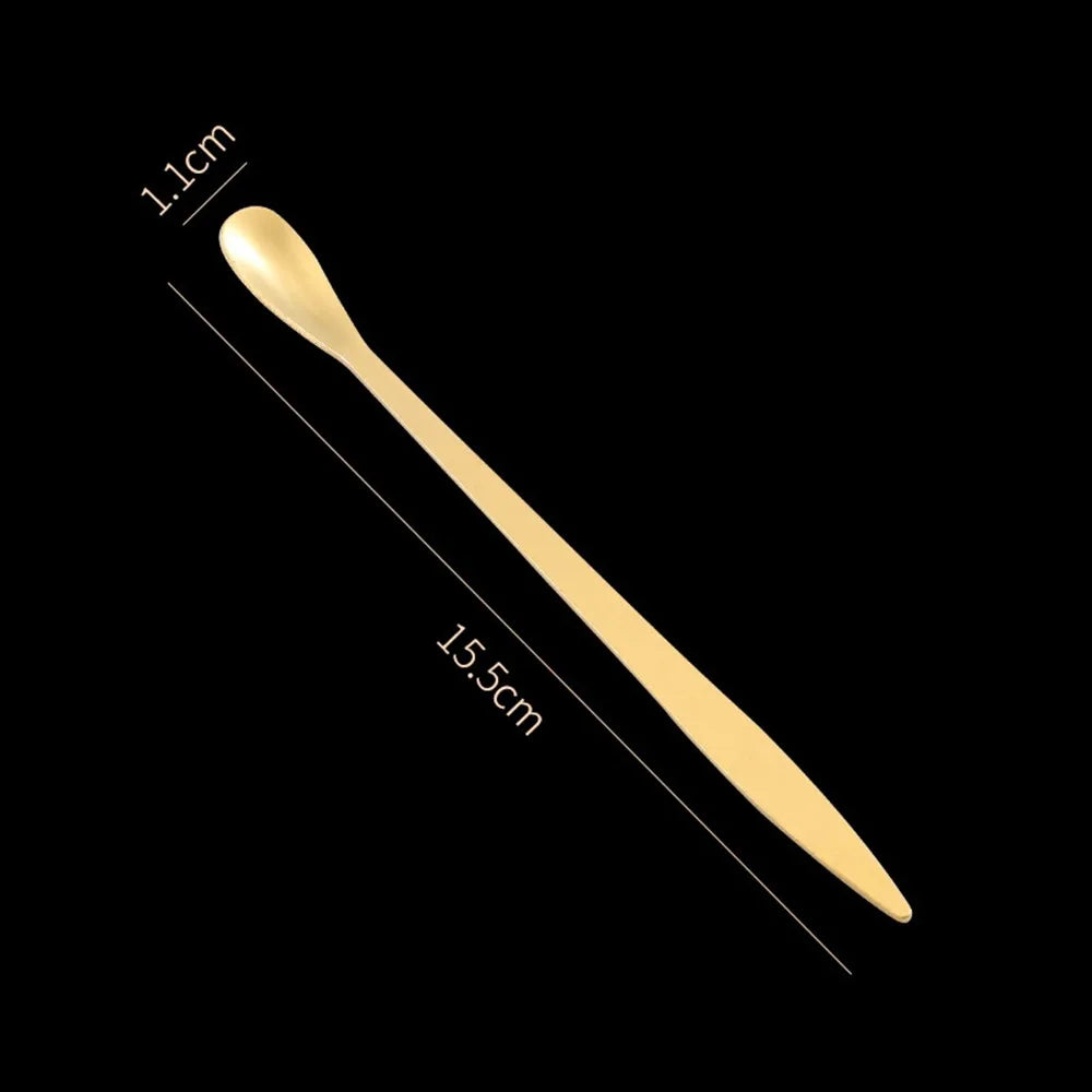 New Stainless Steel Tea Sticks Japanese Traditional Leaf Tea Scoops Leaf Spatula Kitchen Tool Oasis Select Gold Tea Needle