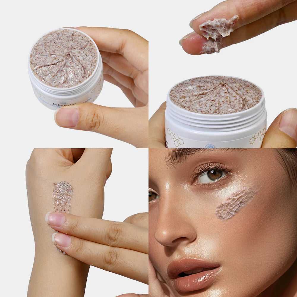 Honey Facial Scrub & Mask Moisturizing Nourishing Exfoliating Face Scrub Gentle Deep Cleansing Reveal Skin Radiance For Face Bod Oasis Select