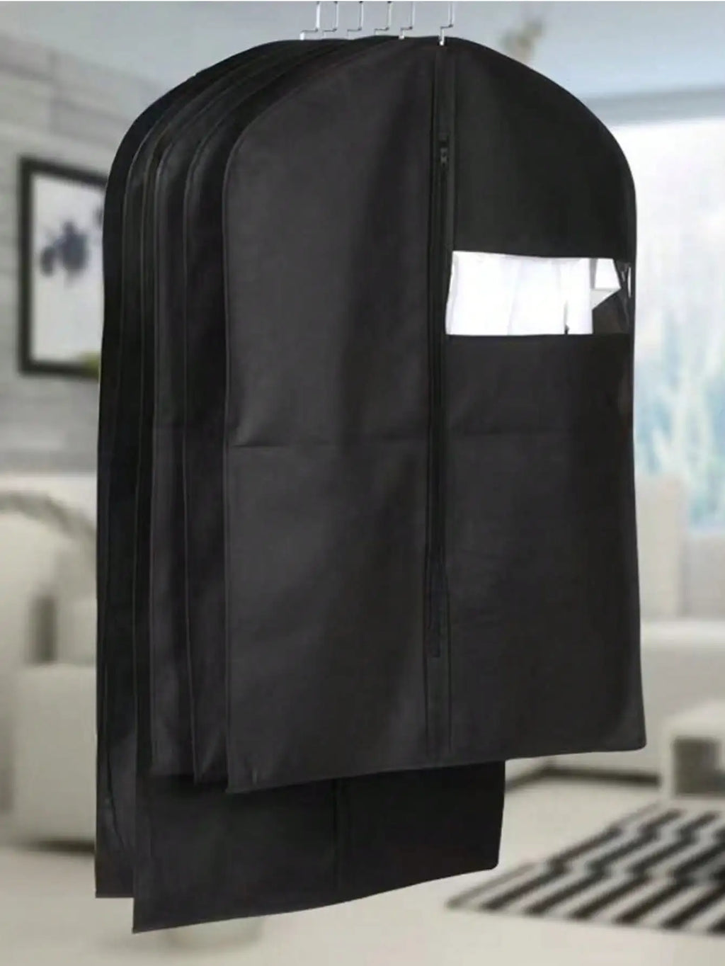 5-Pack Clothes Dust Cover Wardrobe Storage Bag Clothes Dust Bag Mink down Jacket Coat Storage Hanging Dust Cover Oasis Select