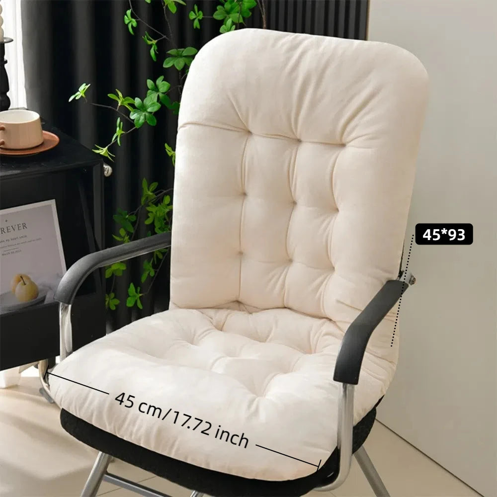 Cotton Chair Cushion & Backrest Pillow 45×93cm | Washable