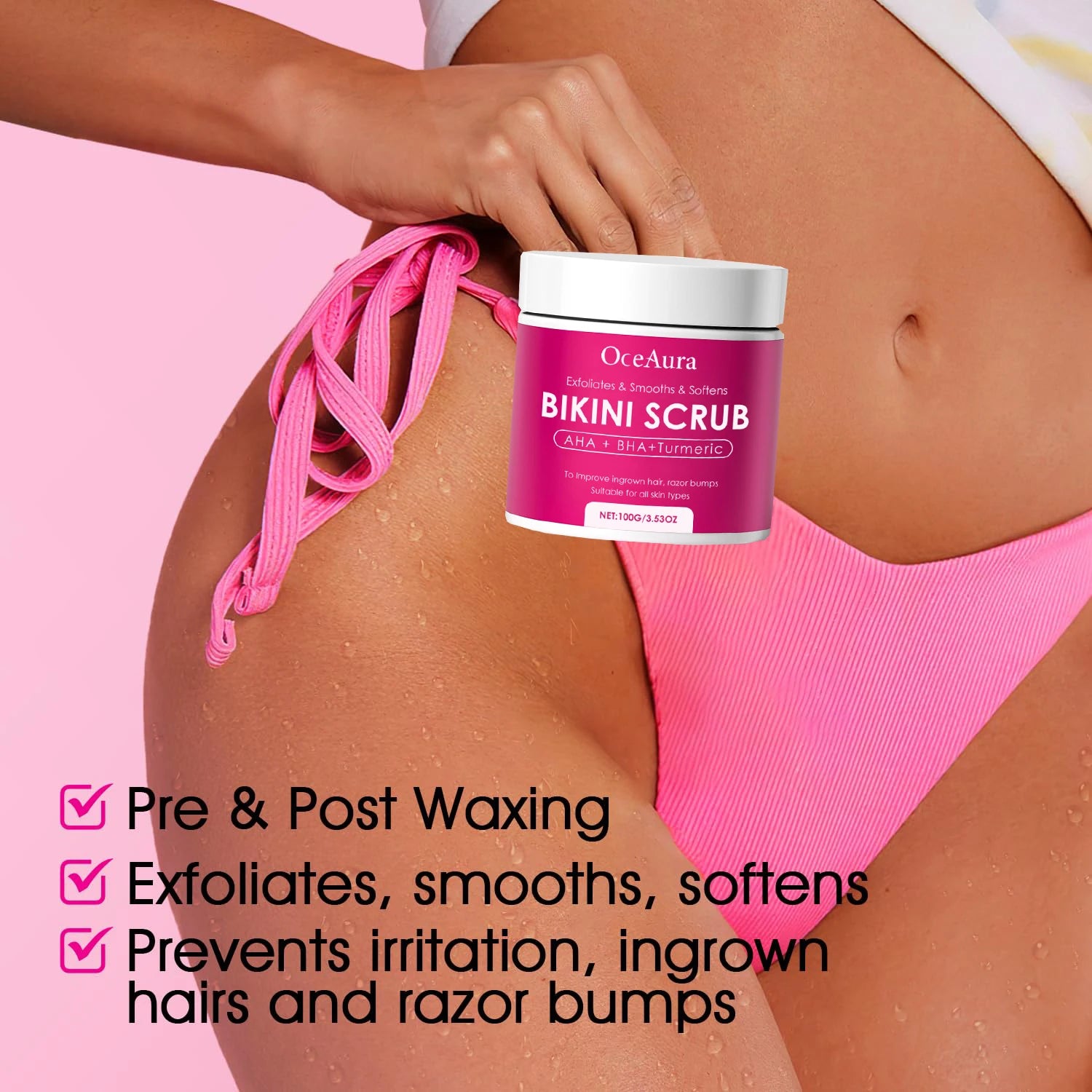 Bikini & Underarm Exfoliator – 10% AHA+BHA & Turmeric Scrub
