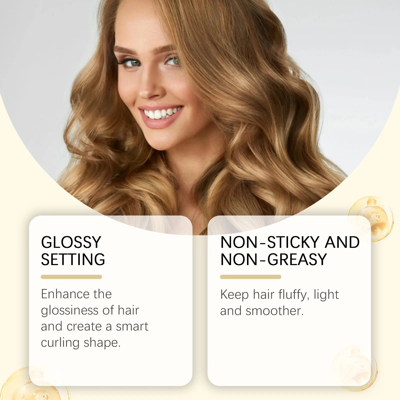 Hair Cream for Curly Hair Smoothing Air Dry Cream Keep Hair Fluffy Increase Elasticity Lasting Shaping Reduce Frizzy Hair Care Oasis Select