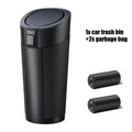 Universal Car Trash Bin Can Mini Auto Dust Organizer Car Interior Rubbish Bag Garbage Container Storage Box Vehicle Garbage Bin Oasis Select Black