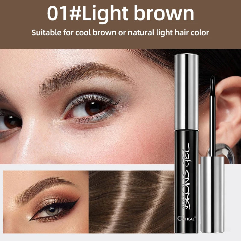 Ocheal Easy Peel Off Eyebrow Gel Tattoo Tint Semi-Permanent Eyebrow Gel Waterproof Long-Lasting Black Brown 3D Mascara Serums Oasis Select 6974-01 Light brown 6g