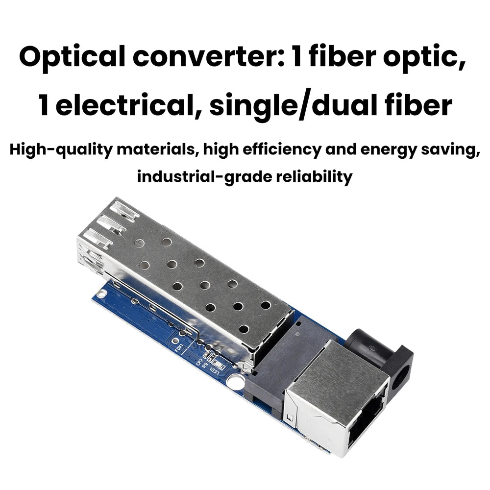 DC 5-12V RJ45 Ethernet SFP Gigabit Fiber Optic Transceiver Motherboard Optoelectronic Conversion Motherboard Oasis Select