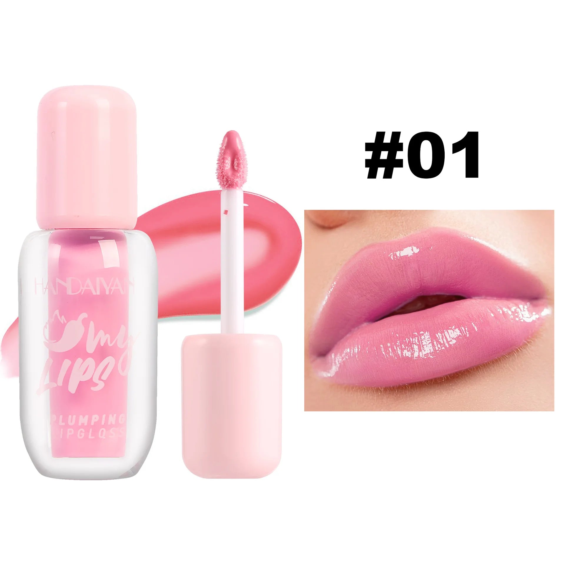 Handaiyan Pearlescent Lip Gloss – 8 Shades, Plumping & Long Lasting