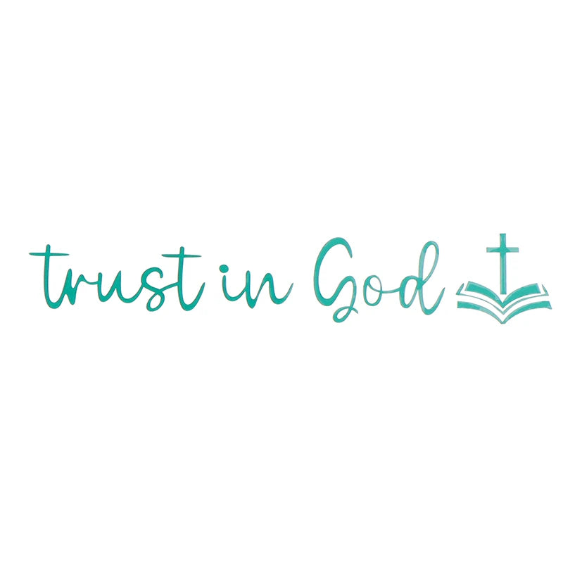 Trust In God Mirror Decal, Car Decals For Women, Faith Mirror Decal, Cute Vinyl Decal, Christian Car Mirror Decal, Religious Car Oasis Select Green