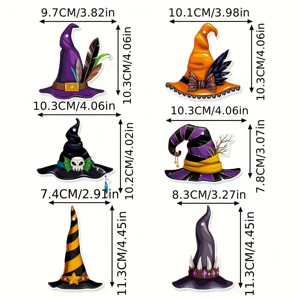 32 sets of Halloween witch hat outfits - Classic paper decorations, perfect for classrooms and celebrations Oasis Select