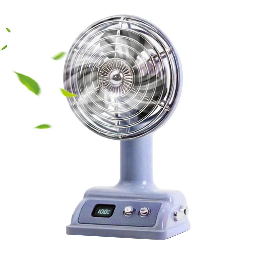 Small Desk Fan Portable USB Rechargeable 100 Speeds Desktop Cooling Fan for Home Office Bedroom Study Living Room Dormitory Oasis Select