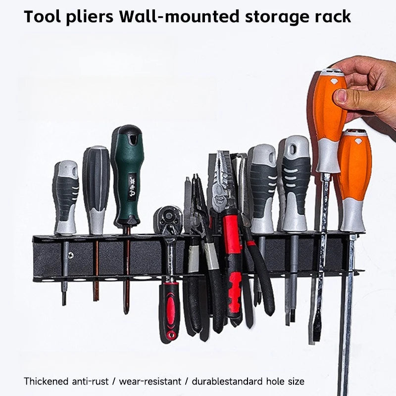 Screwdriver Plier Storage Rack Metal Heavy Duty Wall Mounted Tools Organizer for Garage Workshop Multifunctional Tool Management Oasis Select