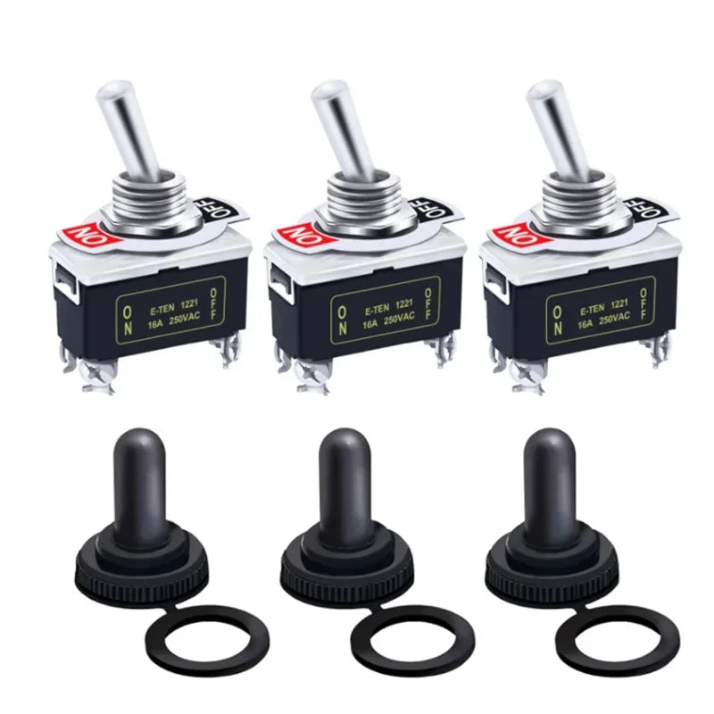 5Pcs Heavy Duty Car Boat Rocker Toggle Switch 15A 250V 2Pin SPST ON/OFF Rocker Switches with Waterproof Boot Spst Rocker Switch Oasis Select