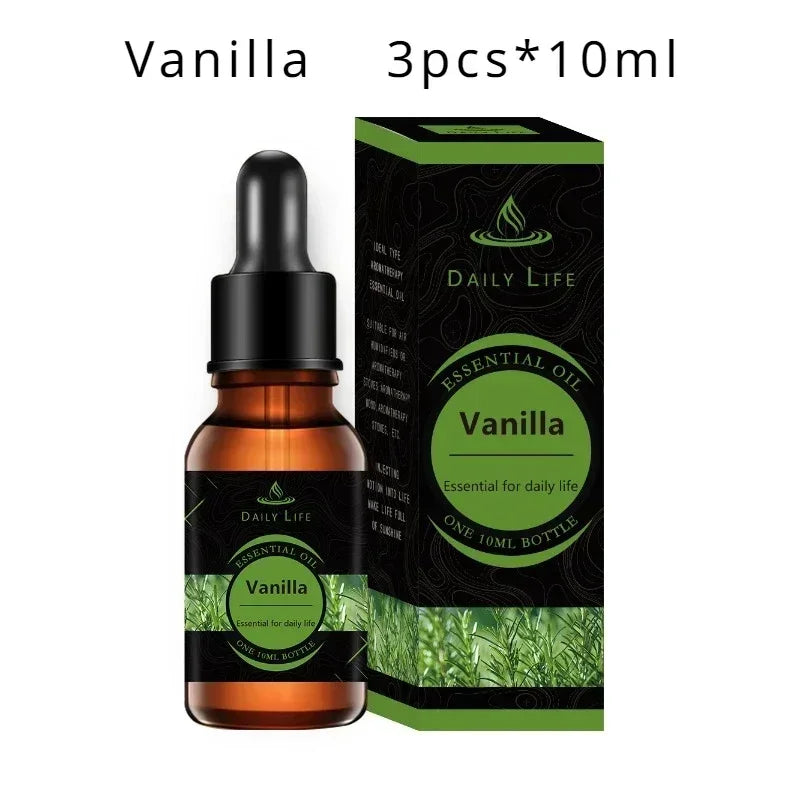 Water Soluble Aromatherapy Essential Oil Lavender Rose 10ML*3pcs for Humidifier Gypsum Expansion Stone Special Essential Oil Oasis Select vanilla 10ml