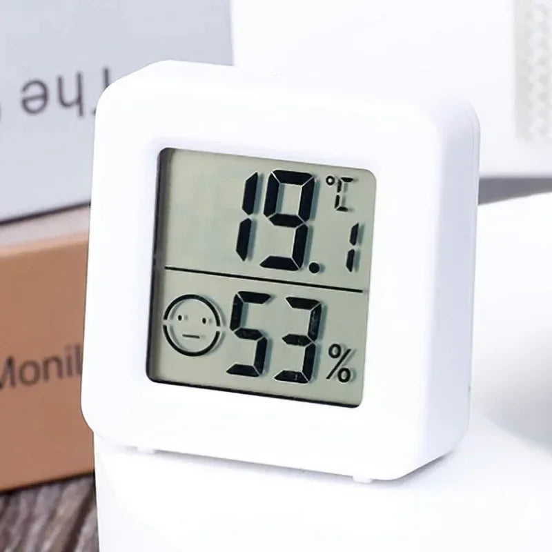 6PCS Mini Digital Thermometer Hygrometer Indoor Temperature LCD Electronic Monitor Hygrometer Outdoor Room Baby Oasis Select 1PCS-White